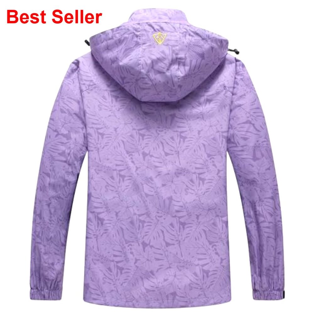 Waterproof Windproof Lightweight Rain Jacket With… - image 2